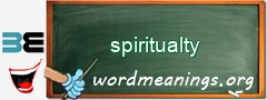 WordMeaning blackboard for spiritualty